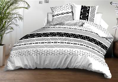 Housse de couette 240x260 + 2 taies <BR>Microfibre <BR>Graphic