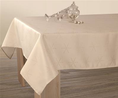 Nappe Lurex <BR>Crème et Doré