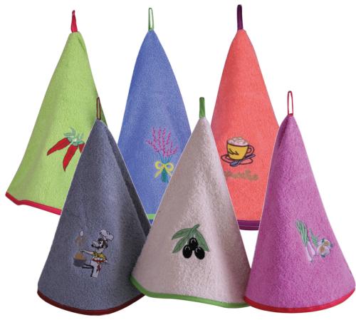 Torchons rond brodés