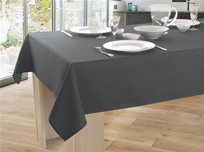 Nappe anti-taches Unie <BR>Anthracite